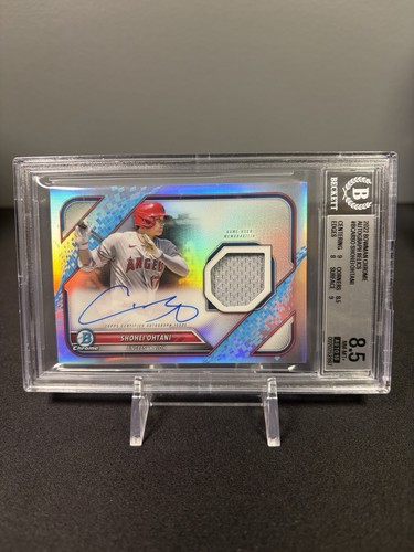2022 Bowman Chrome Shohei Ohtani On Card Patch Auto BGS 8.5 Auto 10