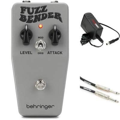 Behringer Fuzz Bender Fuzz Pedal with Power Supply and Cable