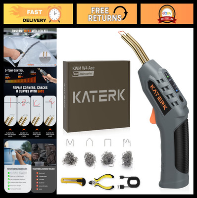 Cordless Plastic Welder Kit - 400 Staples, USB Rechargeable, 3 Temp Settings, DI