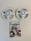 Mario Kart Wii CIB (Nintendo, 2008) w/2 Steering Wheels Bundle Tested Working