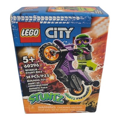 LEGO 60296 City Stuntz Wheelie Stunt Bike Motorcycle Building Toy New Sealed Box