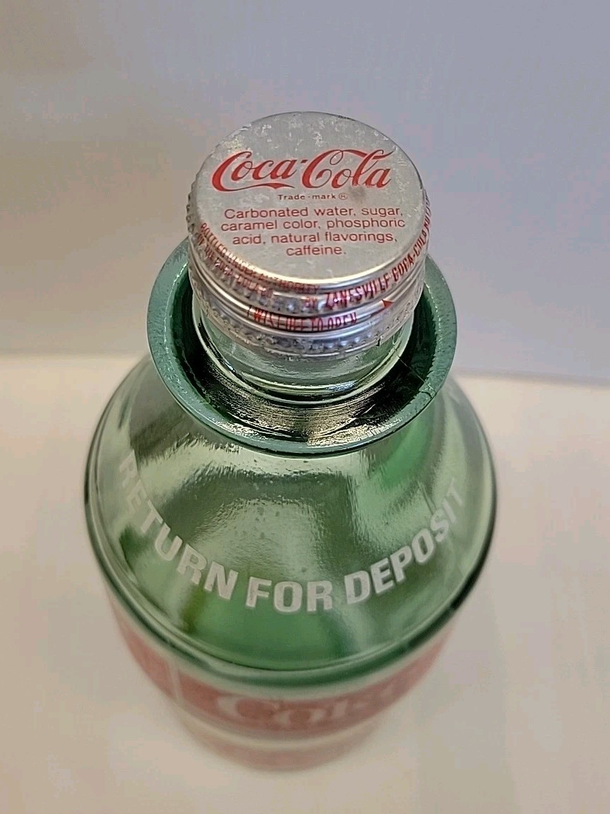 Vintage 1970s Coca Cola Green 2 Liter Glass Coke Bottle 67.6 Fl Oz
