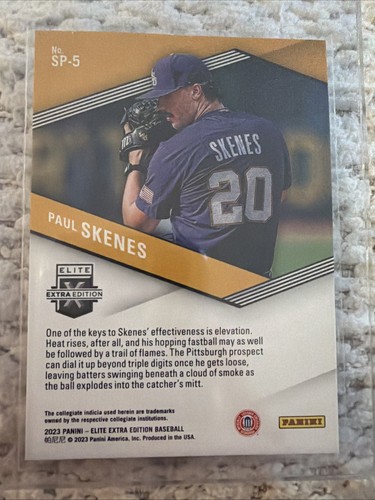 2023 Panini Elite Extra Edition - Spellbound Paul Skenes #SP-5 (RC) - Picture 2 of 2