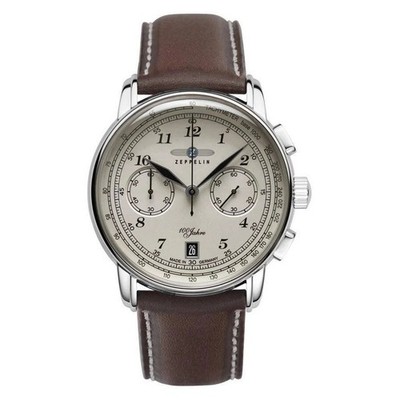 Zeppelin 100 JAHRE 7674-6   elegante Herrenuhr, 42 mm  Garantie: 2 Jahre 