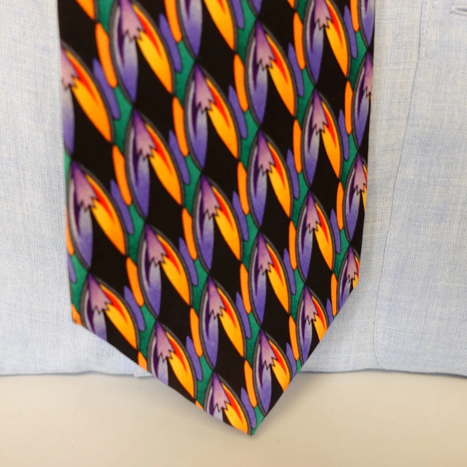 Mens Neck Tie COCKTAIL COLLECTION Margarita Multicolor Silk Party Neckwear USA - Image 2 of 4