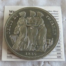 WILLIAM IIII 1835 NICKEL SILVER PROOF PATTERN 3 GRACES - coa