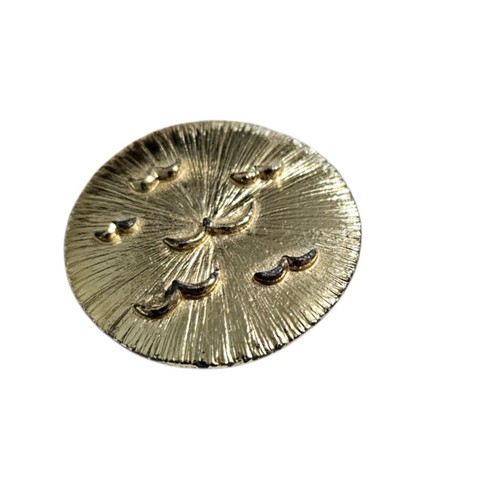 Sciarpa vintage tono oro Sunburst clip rotonda uccellini in volo gabbiani nautica - Foto 3 di 9