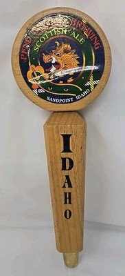 Pend Oreille Brewing Company, Sandpoint Idaho, Scottish Ale Wooden Beer Tap 10.5
