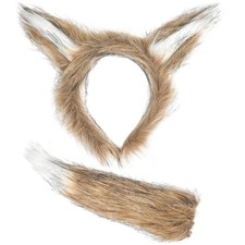 Kostüm Zubehör Wolf Set ( Haarreif Ohren & Schwanz) 