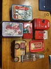 Vintage Coca-Cola Tins Lot of 8 Empty Tins 80s 90s Old Collectible Decor Coke