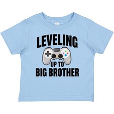 Inktastic Leveling Up To Big Brother Baby T-Shirt Bro Little Brothers Gamer Game