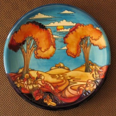 Moorcroft Keramik selten Wanderers Sky Teller Emma Bossons Prozess 2002 signiert verpackt