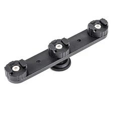 Triple Hot Shoe Bracket Mount Holder Hot Shoe Base Camera Support for Fill Light
