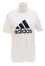 Adidas Men's S White Signature Logo Graphic Short Sleeve Tee T Shirt