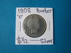 US COINS 1908 YEAR "O" BARBER HALF DOLLAR NICE SILVER COIN.
