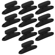 10 Pcs ABS Violin Case Bow Holders with Screw, Replacement Full size, Black