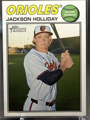 2026 Topps Heritage Jackson Holliday #218 Banner Variation SP Baltimore Orioles
