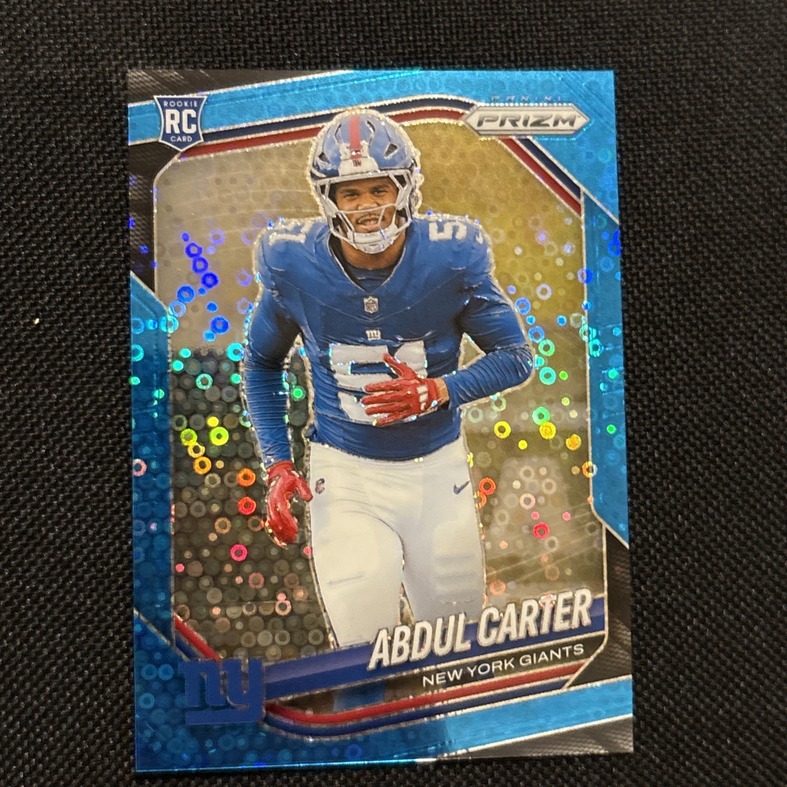 🪶Abdul Carter RC Panini Prizm 2025 No Huddle Blue Disco Prizm /125 #394