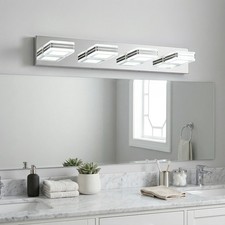 26'' Vanity Light 4 Lights Dimmable LED Bathroom Over Mirror Wall Fixture Chrome