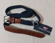 Vineyard Vines Boys Braided Bungee Belt Vineyard Navy Size 30 School Church NWT