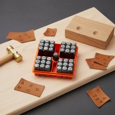 37 Pieces 3 Mm Letter and Number Stamp Set DIY Alphabetical Number Stamp Set
