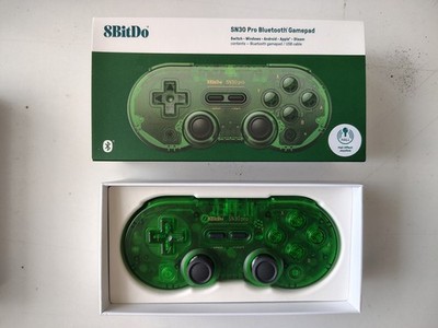 8BitDo SN30 Pro Bluetooth Controller Hall Effect Switch PC Steam Grün Retro
