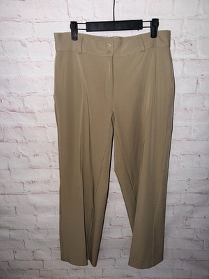 Cecilia Classics Bundfaltenhose Stretchhose beige seidenmatt Größe 42