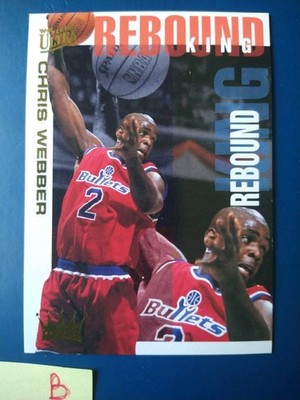 1995-96 Fleer Ultra Rebound King Chris Webber #9 Washington Bullets