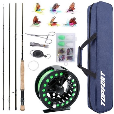 TOPFORT Fly Fishing Rod and Reel Combo Starter Kit, 4 Piece Lightweight Ultra... | eBay TOPFORT Fly Fishing Rod and Reel Combo Starter Kit, 4 Piece Lightweight Ultra... | eBay