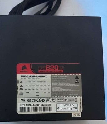 Corsair HX620W 620W Modular ATX Power Supply PSU Tested Working Older Model