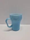 Vintage Fire King Anchor Hocking Turquoise Blue Milk Glass Soda Mug Cup