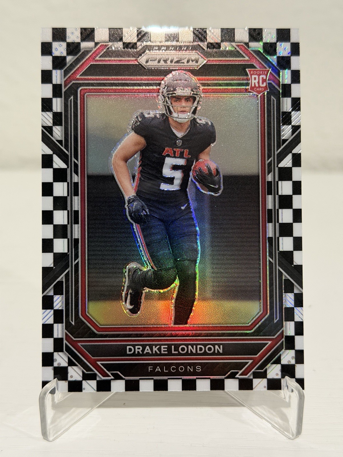 2022 Prizm Drake London RC Black and White Checker Rookie #308 Falcons!