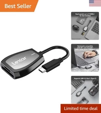 Compact USB-C Card Reader with LED Indicator - Compatible with SD & microSD