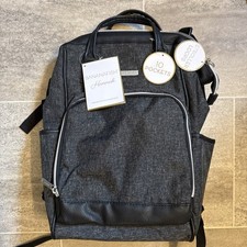 NEW BananaFish Mini Backpack Diaper Bag  Dark Gray  10 Pockets NO PAD
