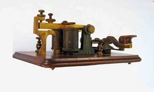 Superb c1870s J H BUNNELL & CO KOB CAMEL BACK Telegraph KEY ON BOARD w/ SOUNDER