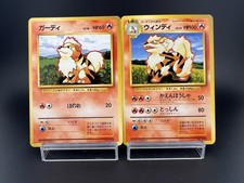 Growlithe & Arcanine Base Set No Rarity Symbol MP Japanese Pokemon Card