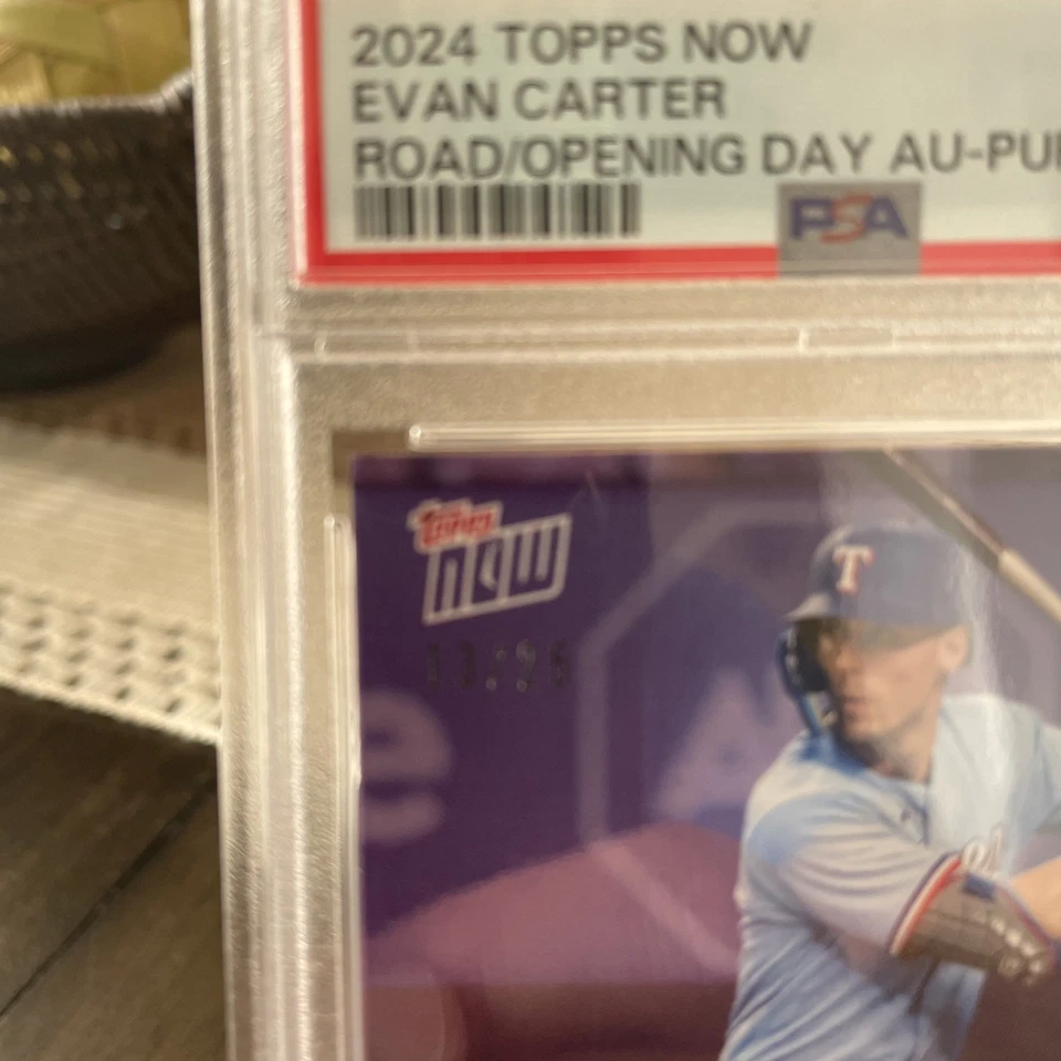 EVAN CARTER 2024 TOPPS NOW ROAD TO OPENING DAY ROOKIE AUTO 13/25 #EC-A RC SSP - Image 3 of 4