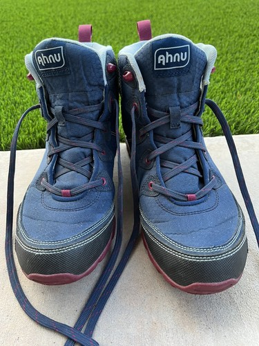 Ahnu Sugarpine Waterproof Hiking Boots - Blue & Gray - Women's Size 9- Vibram - Picture 7 of 16