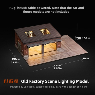 #ad #ad Diorama 1 64 Car Garage Model LED Lighting Factory Model Cars Display Case US $35.99