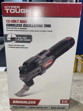 Hyper Tough 12v MAX Cordless Oscillating Tool 80015 w/ 1.5Ah Battery 99336