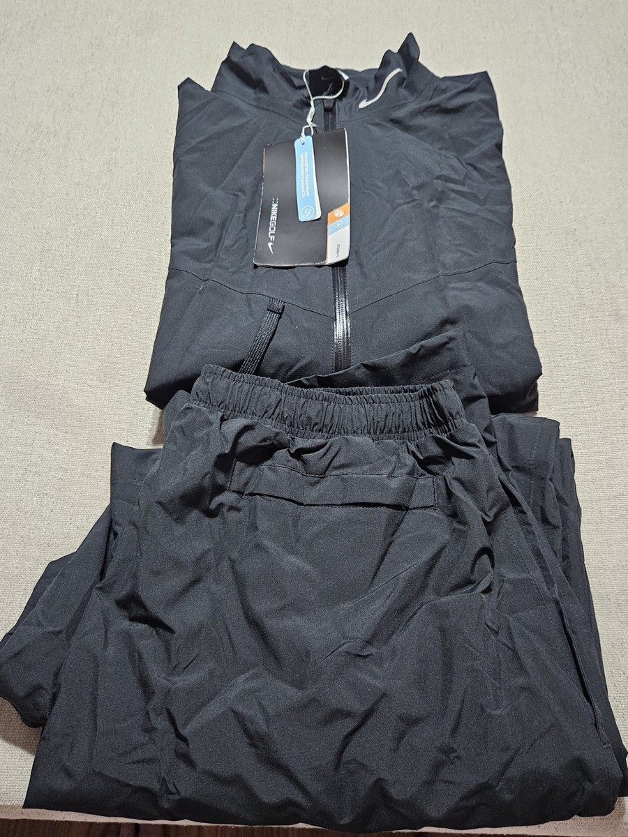 Nike Golf Storm Fit Mens Black Waterproof Rain Suit Jacket/Pants