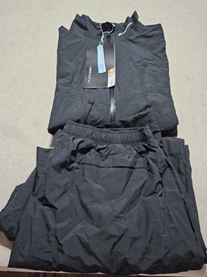 NIKE GOLF STORM-FIT レインウェア XL Nike Golf Storm Fit Mens Black Waterproof Rain Suit Jacket/Pants