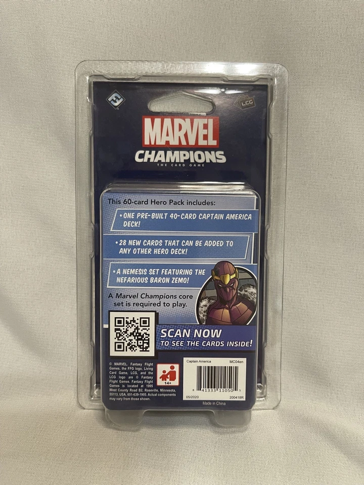 Marvel Champions - Capitán América Hero Pack Fuera de Uso *SELLADO* *RARO* Foto 3 de 4