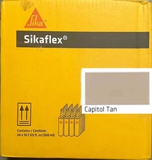 24 Pack Sikaflex 1A Polyurethane Construction Sealant, Capital Tan, In Date