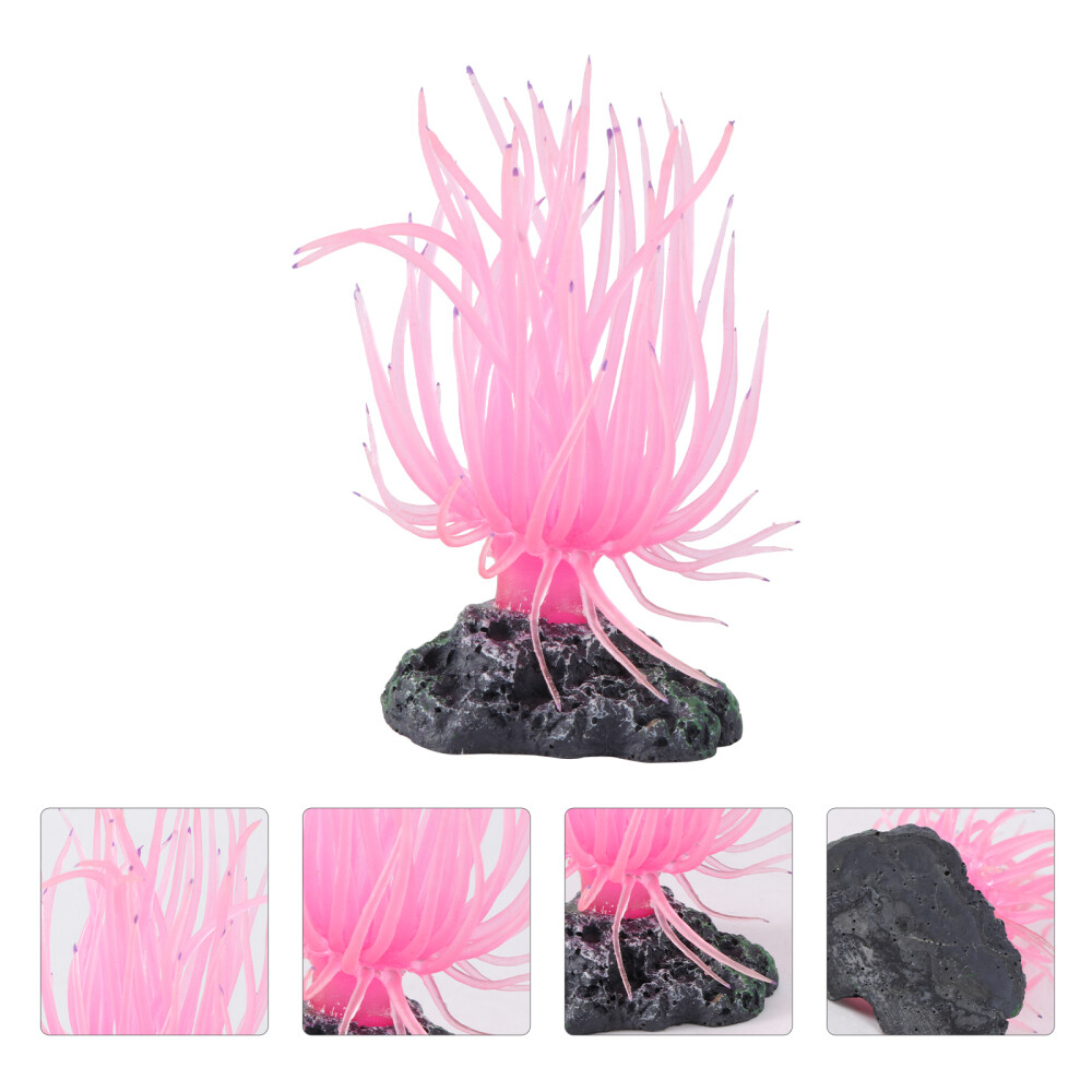 Coral Reef Decor for Fish Tank Aquarium Plants Pink Ornamental