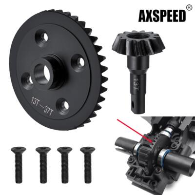 AXSPEED 1xStahl Diff Ring & Ritzel Satz (37t/13t) für TRAXXAS E-REVO 2.0 RC 1/10