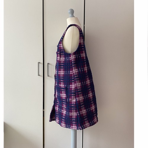 Carleen for Anthropologie Plaid Check Pinafore Mini Dress Size M - Picture 2 of 9