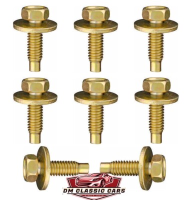 60-81 GM Front Bucket Bench Seat Track To Floor Pan 5/16-18 Bolts Hardware 8p ZN