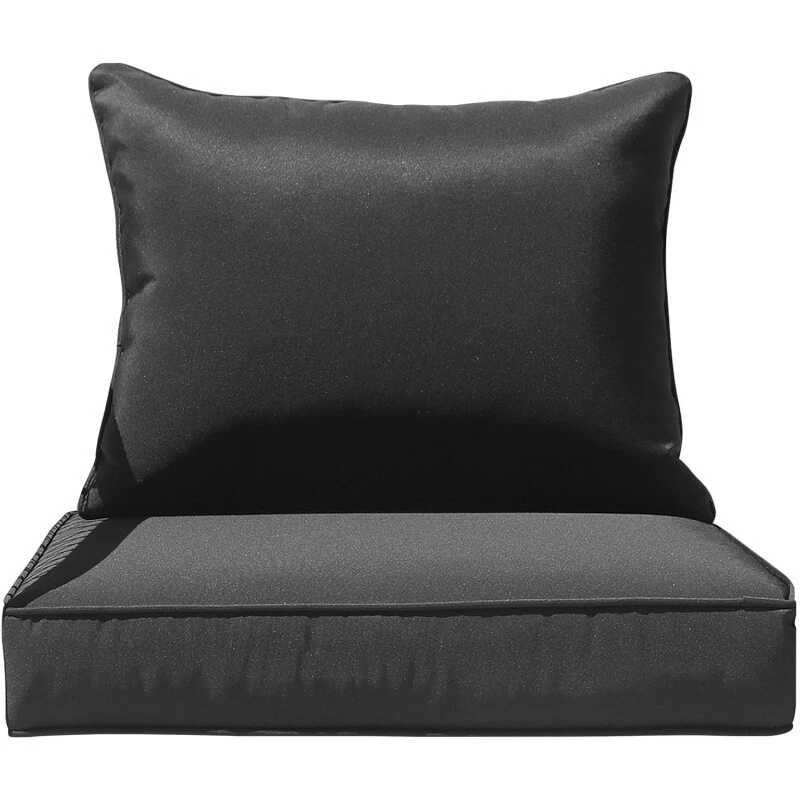 Outdoor Patio Chair Cushions Set 24X24X4" with Removable Covers Seat Cushion Set - Image 4 of 4