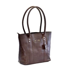Style n Craft 392004 Ladies Tote Bag in Full Grain Dark Brown Leather